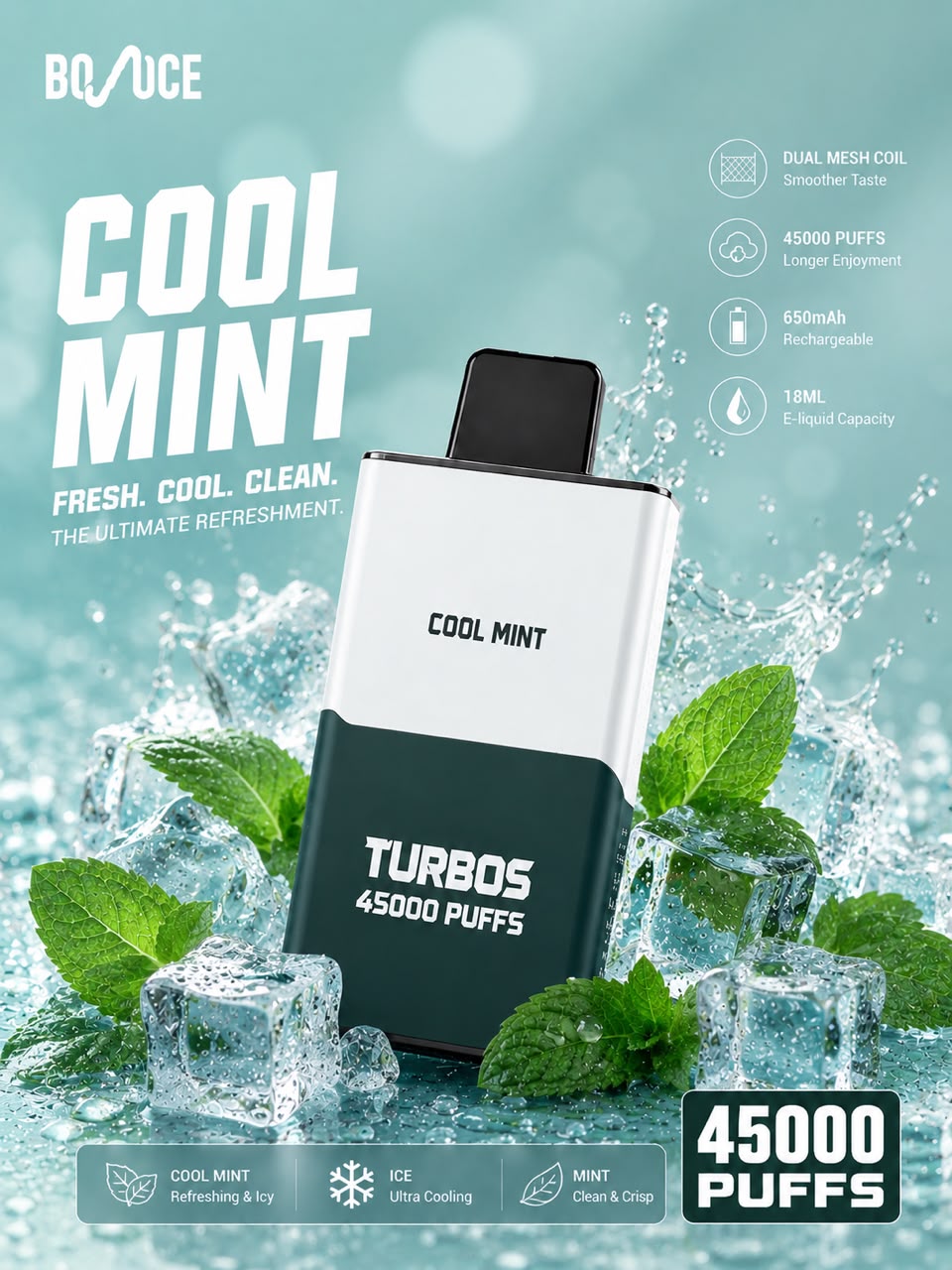 Bounce Turbos 45000 Puffs Disposable Vape | Mr Vape Dubai