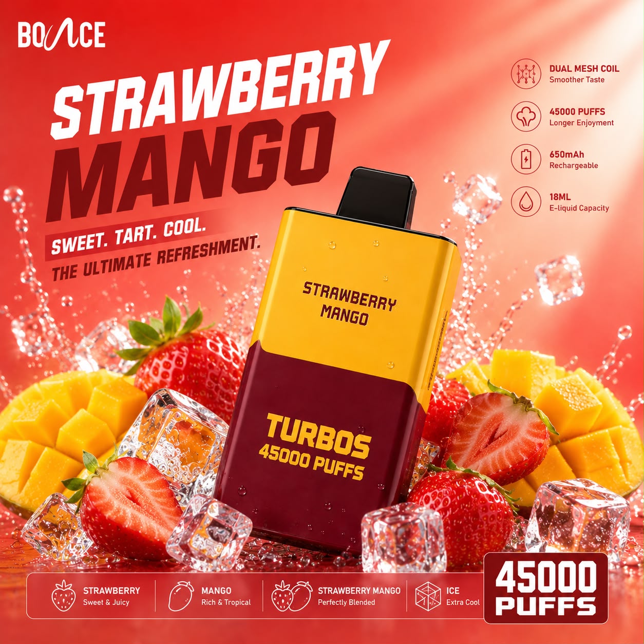 Bounce Turbos 45000 Puffs Disposable Vape | Mr Vape Dubai