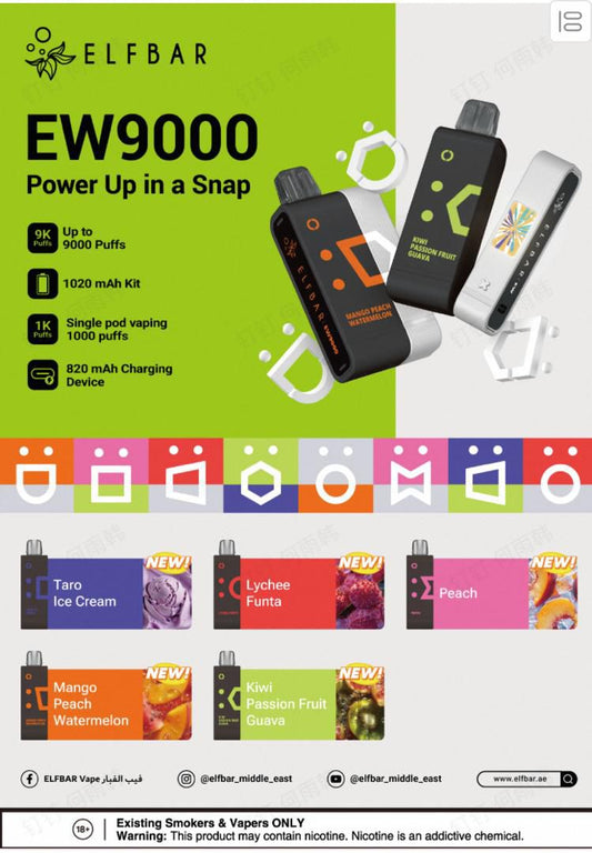 Elf Bar EW9000 Pod Prefilled Flavor Cartridge in Dubai
