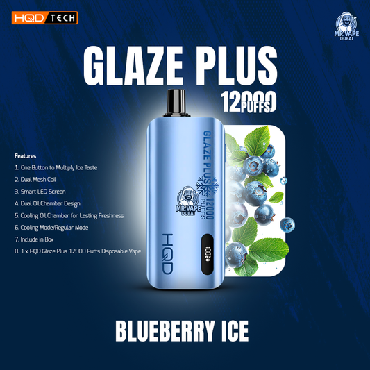 HQD Glaze Plus 12000Puffs Disposable Vape In UAE