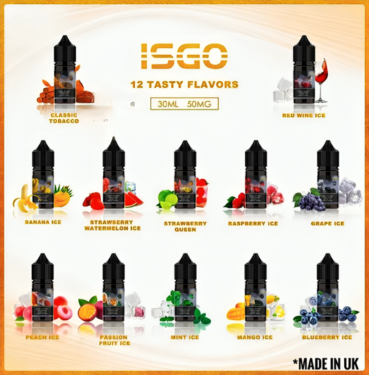ISGO Salt Nic 30ml Dubai | Buy Premium Pod E-Liquid UAE
