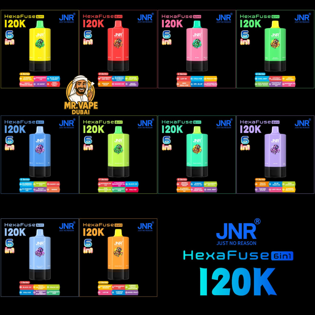 JNR HexaFuse 120K Puffs Vape Dubai | Buy 6in1 Vape UAE
