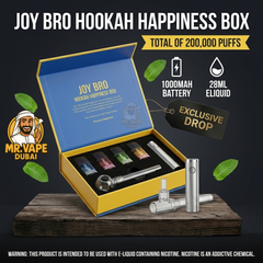 JOY BRO Hookah Happiness Box (200,000 Total Puffs)