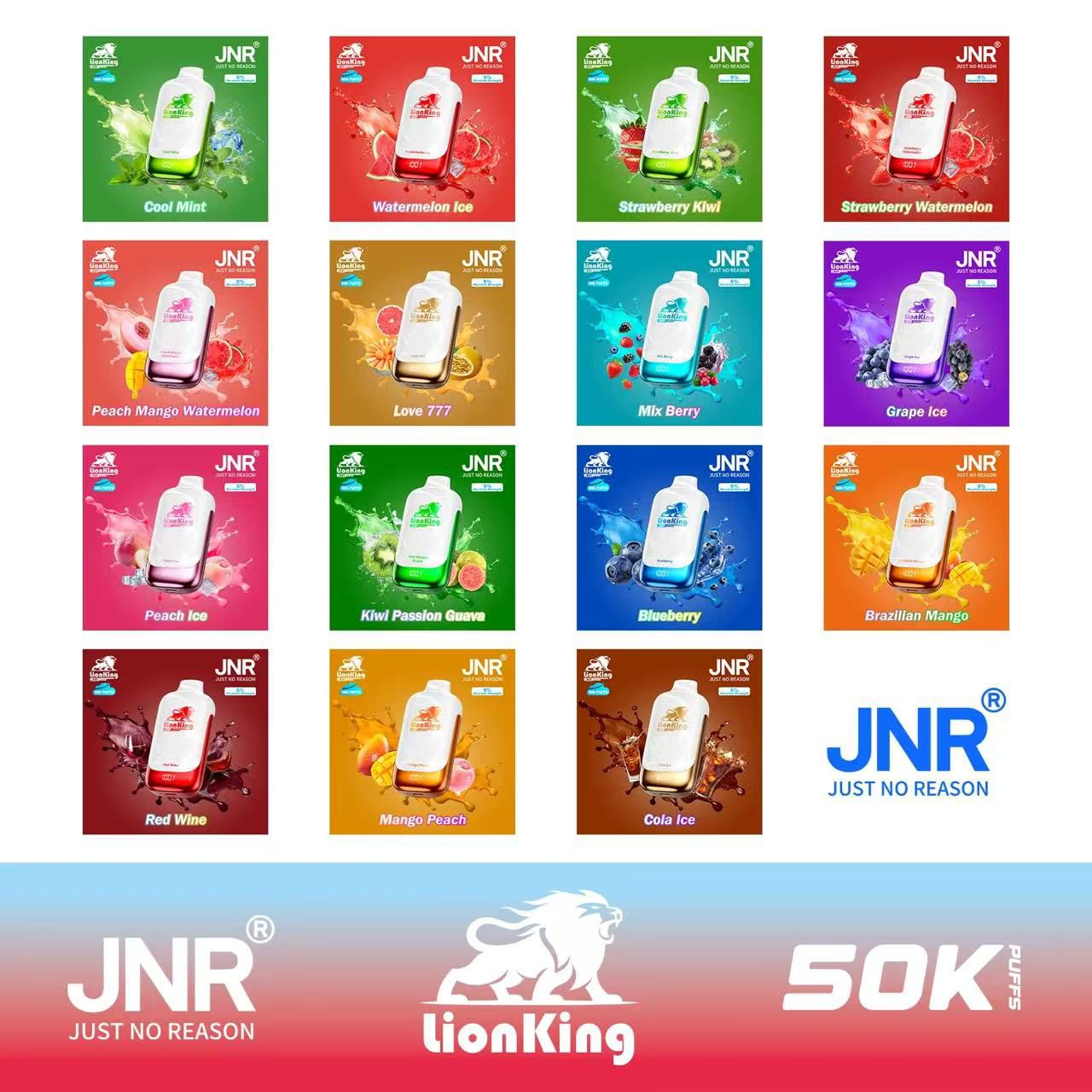 NR Lionking 50000 Puffs Disposable Vape (50mg) - Buy Online in UAE