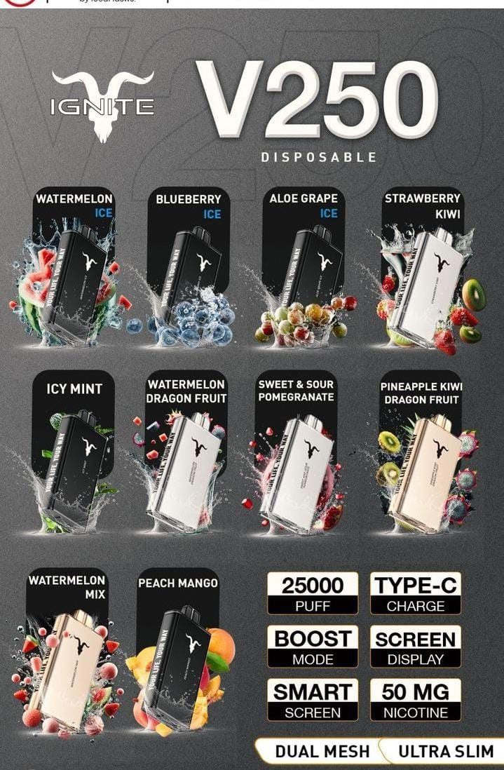 IGNITE V250 25000 Puffs Disposable Vape in UAE