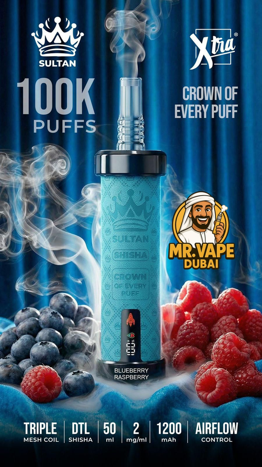 Xtra Sultan Shisha 100,000 Puffs Vape Mr Vape Dubai