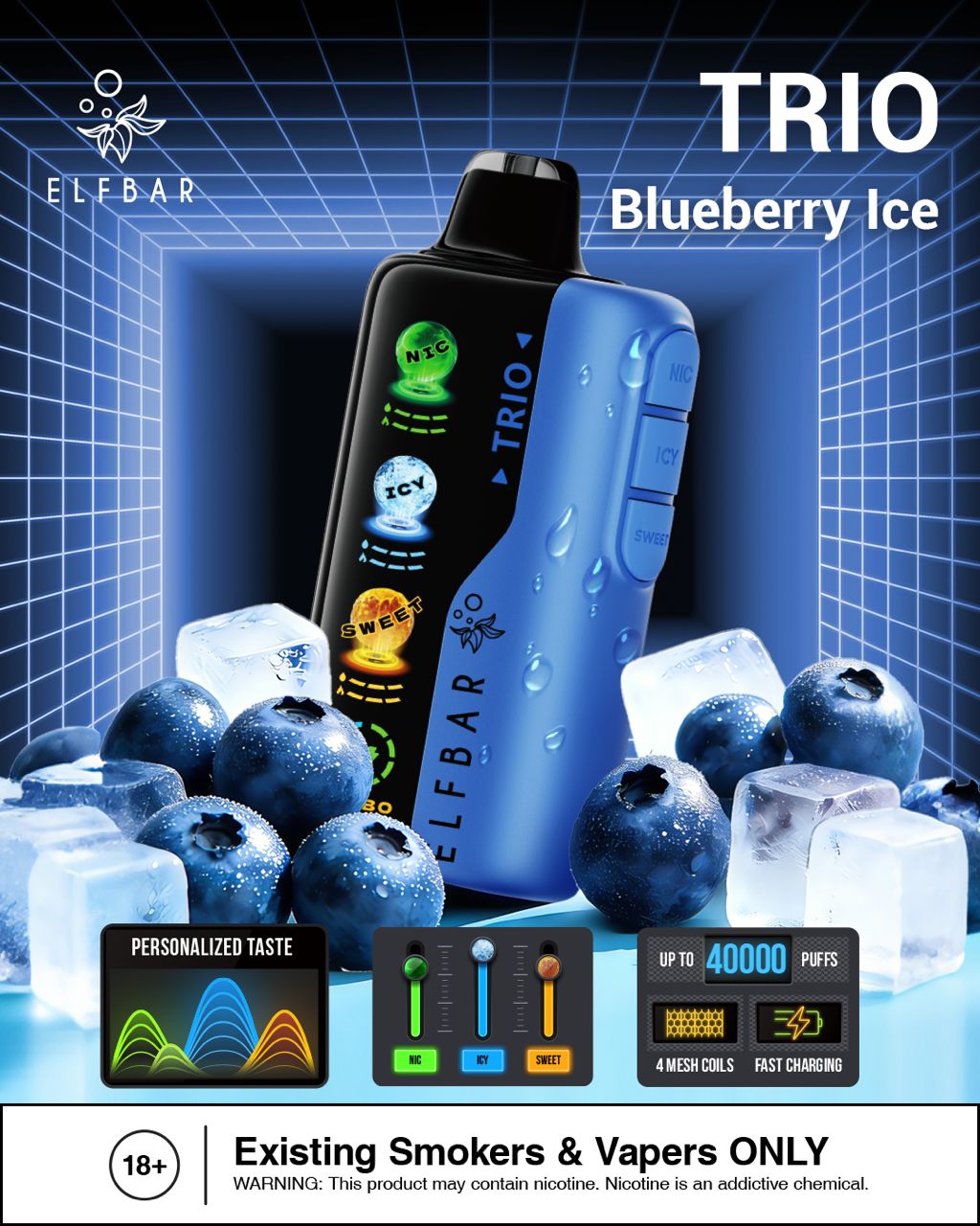 ELFBAR TRIO 40000 Puffs Disposable Vape | Dubai UAE