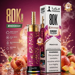 Mazaya Deep Cloud 80K Puffs E-Hookah with 30ml e-liquid, 1300mAh rechargeable battery, mesh coil and adjustable airflow UAE