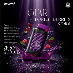 Vozol Gear 10000 Puffs Disposable Vape Zero Nicotine in Dubai