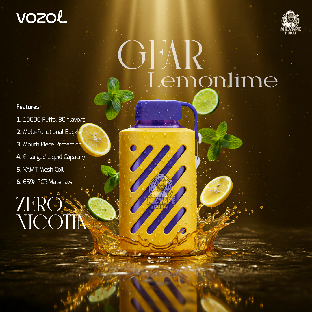 Vozol Gear 10000 Puffs Disposable Vape Zero Nicotine in Dubai