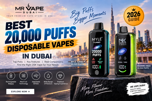 Best 20,000 puffs disposable vapes in Dubai