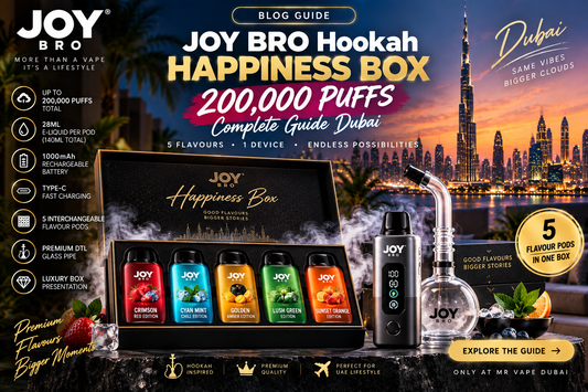 JOY BRO Hookah Happiness Box 200K Puffs Complete Guide Dubai