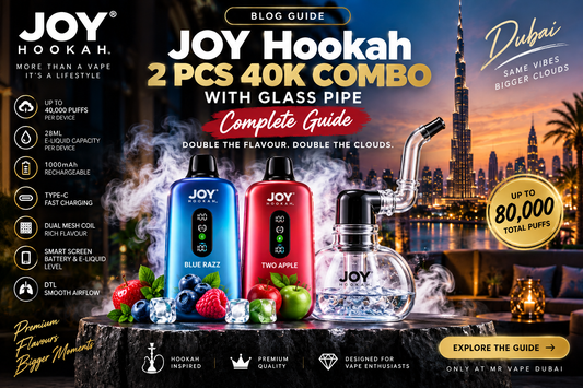JOY Hookah 2 PCS 40K Combo with Glass Pipe Complete Guide
