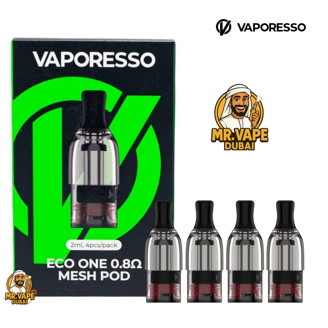 Vaporesso ECO ONE Mesh Pod Cartridge – 2ml, 4pcs Pack (0.8Ω / 1.2Ω) | Buy in Dubai, UAE