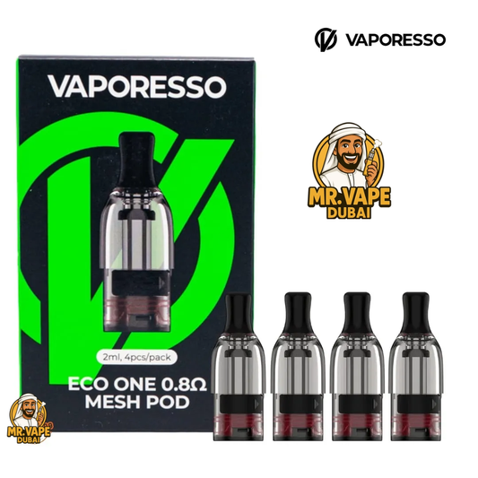 Vaporesso ECO ONE Mesh Pod Cartridge – 2ml, 4pcs Pack (0.8Ω / 1.2Ω) | Buy in Dubai, UAE
