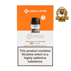 Geekvape Q Replacement Pod Cartridges (3pcs/Pack) – 2ml & 3ml Mesh Coil | Dubai, UAE