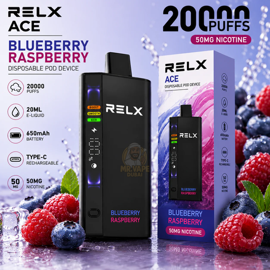 RELX Ace 20000 Puffs Disposable Vape UAE | Buy 20K Rechargeable