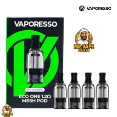 Vaporesso ECO ONE Mesh Pod Cartridge – 2ml, 4pcs Pack (0.8Ω / 1.2Ω) | Buy in Dubai, UAE
