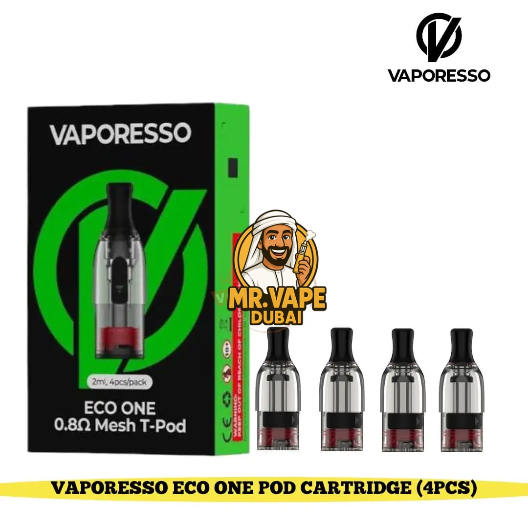 Vaporesso ECO ONE Mesh Pod Cartridge – 2ml, 4pcs Pack (0.8Ω / 1.2Ω) | Buy in Dubai, UAE