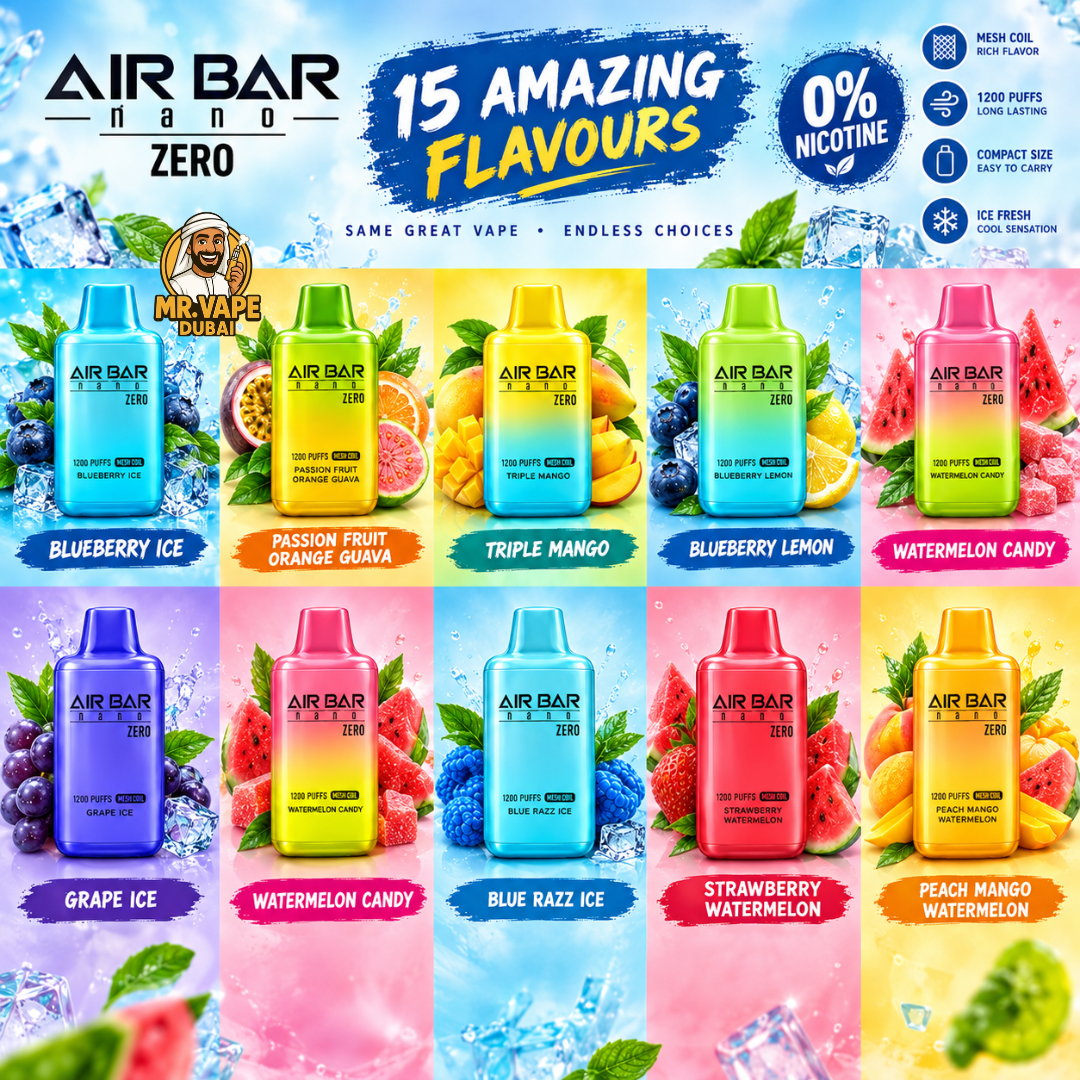 Air Bar Nano Zero 1200 Puffs (0% Nicotine) | Mr Vape Dubai