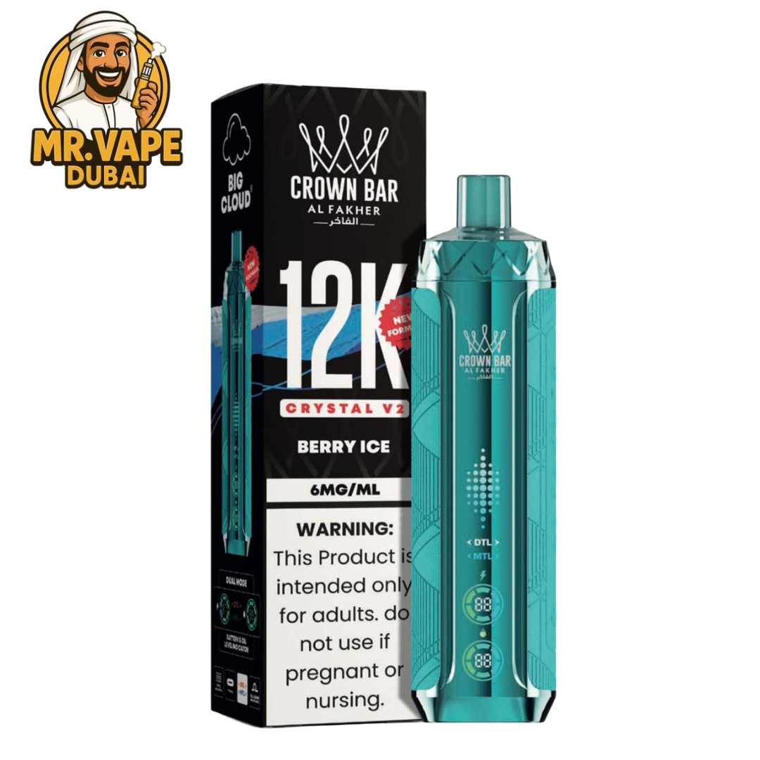 Al Fakher Crown Bar Crystal V2 12K Puffs | Mr Vape Dubai