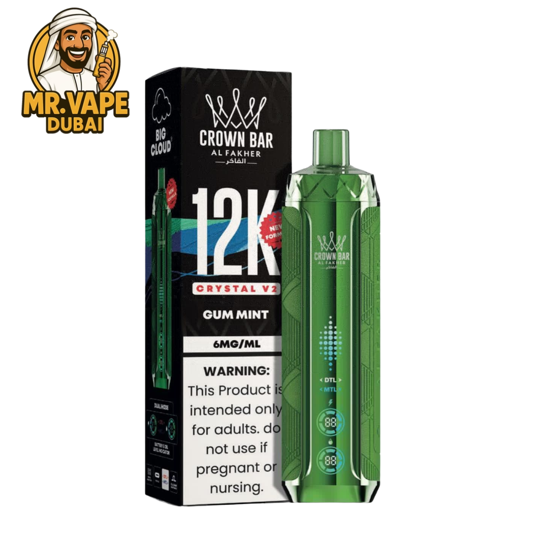 Al Fakher Crown Bar Crystal V2 12K Puffs | Mr Vape Dubai