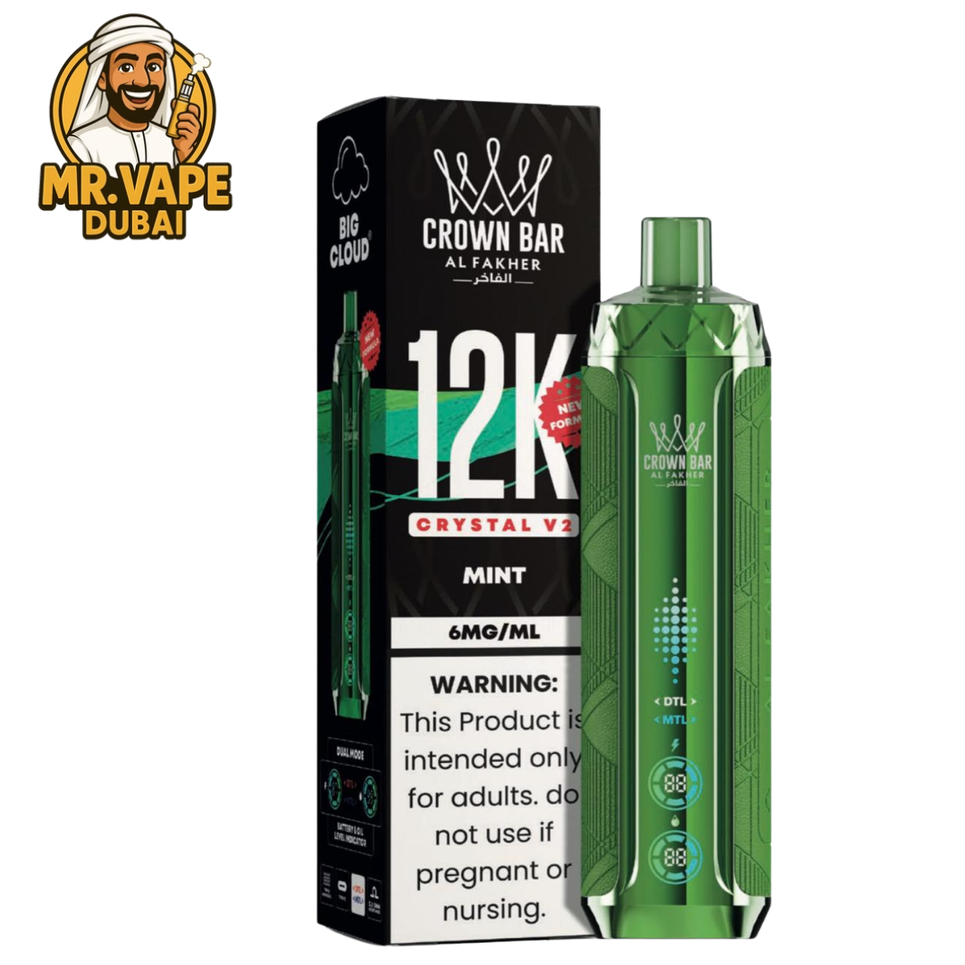 Al Fakher Crown Bar Crystal V2 12K Puffs | Mr Vape Dubai