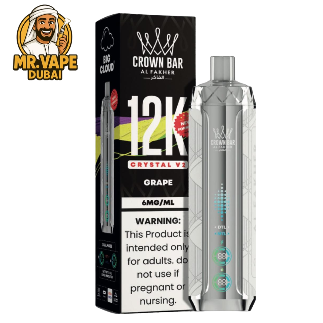 Al Fakher Crown Bar Crystal V2 12K Puffs | Mr Vape Dubai