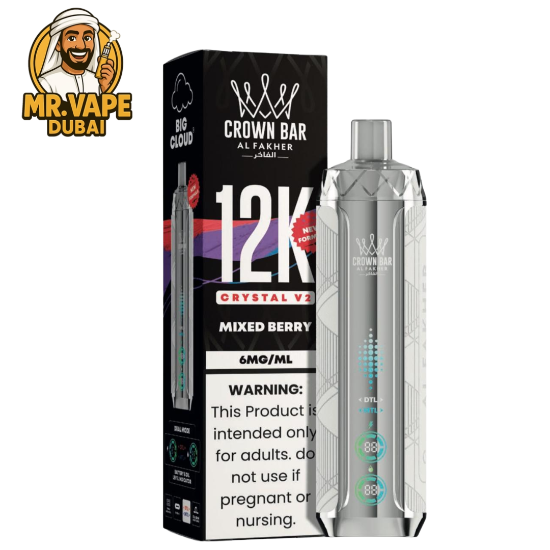Al Fakher Crown Bar Crystal V2 12K Puffs | Mr Vape Dubai