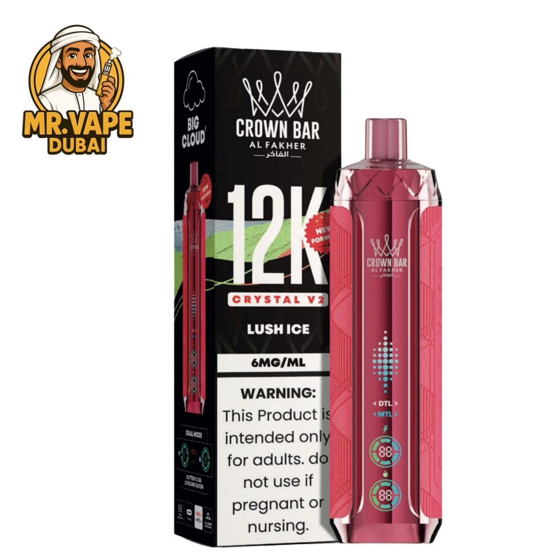 Al Fakher Crown Bar Crystal V2 12K Puffs | Mr Vape Dubai