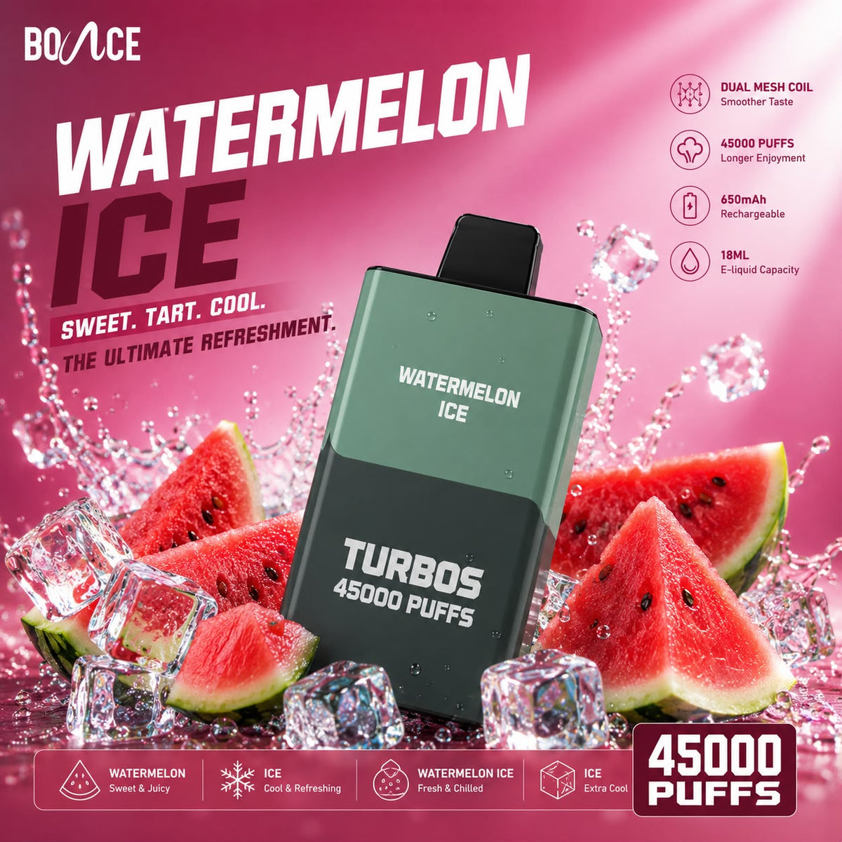 Bounce Turbos 45000 Puffs Disposable Vape | Mr Vape Dubai