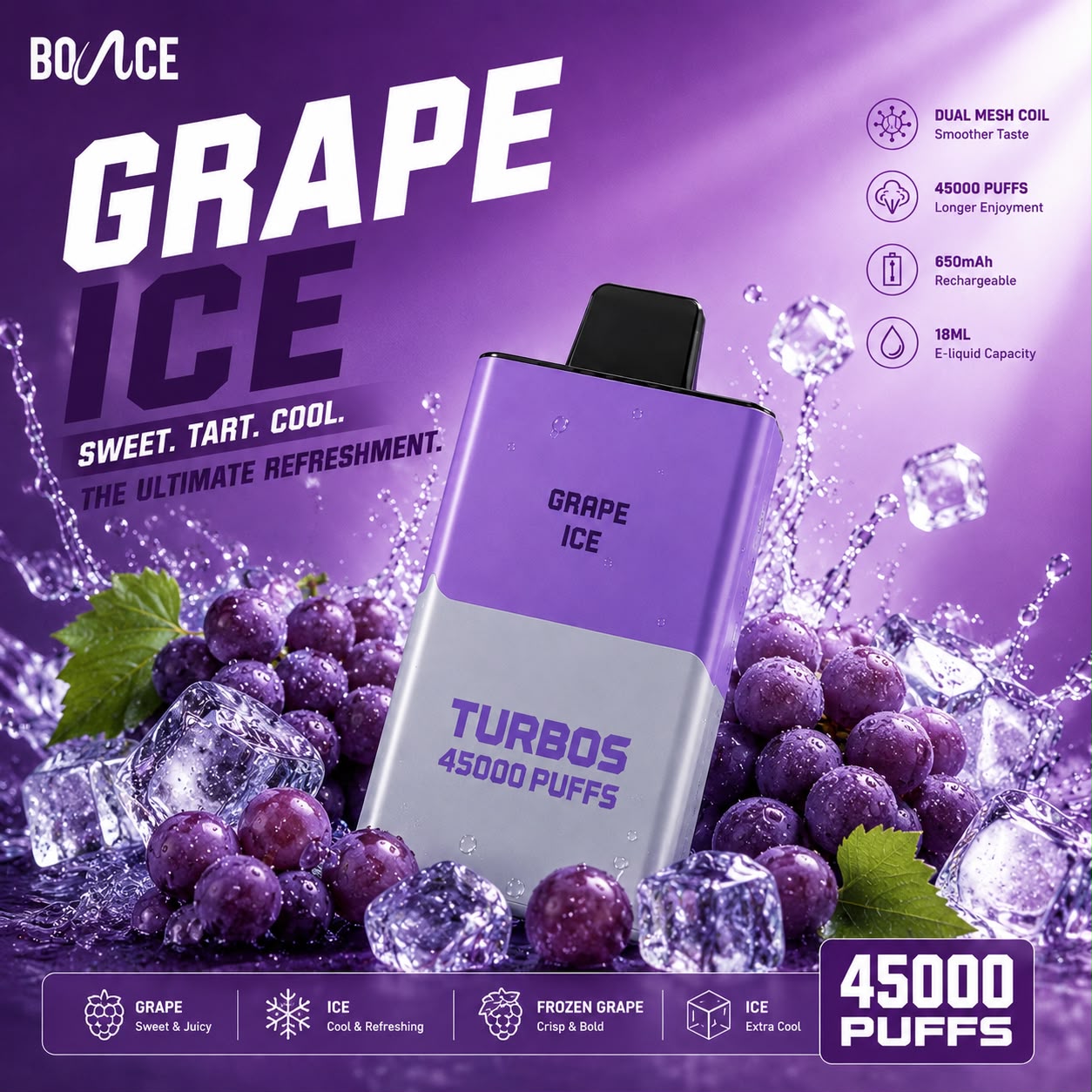 Bounce Turbos 45000 Puffs Disposable Vape | Mr Vape Dubai