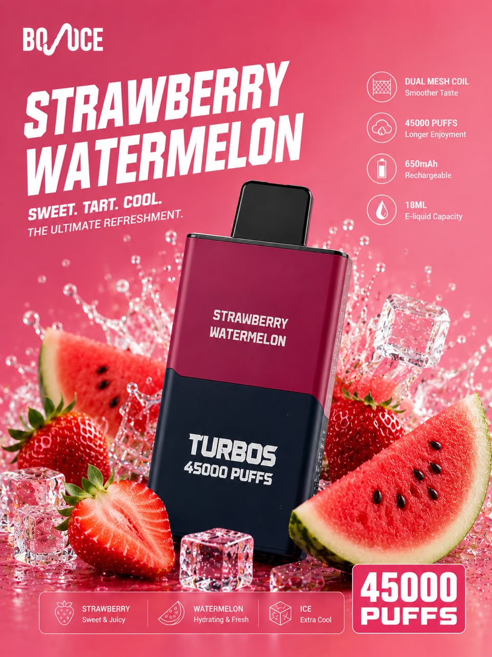 Bounce Turbos 45000 Puffs Disposable Vape | Mr Vape Dubai