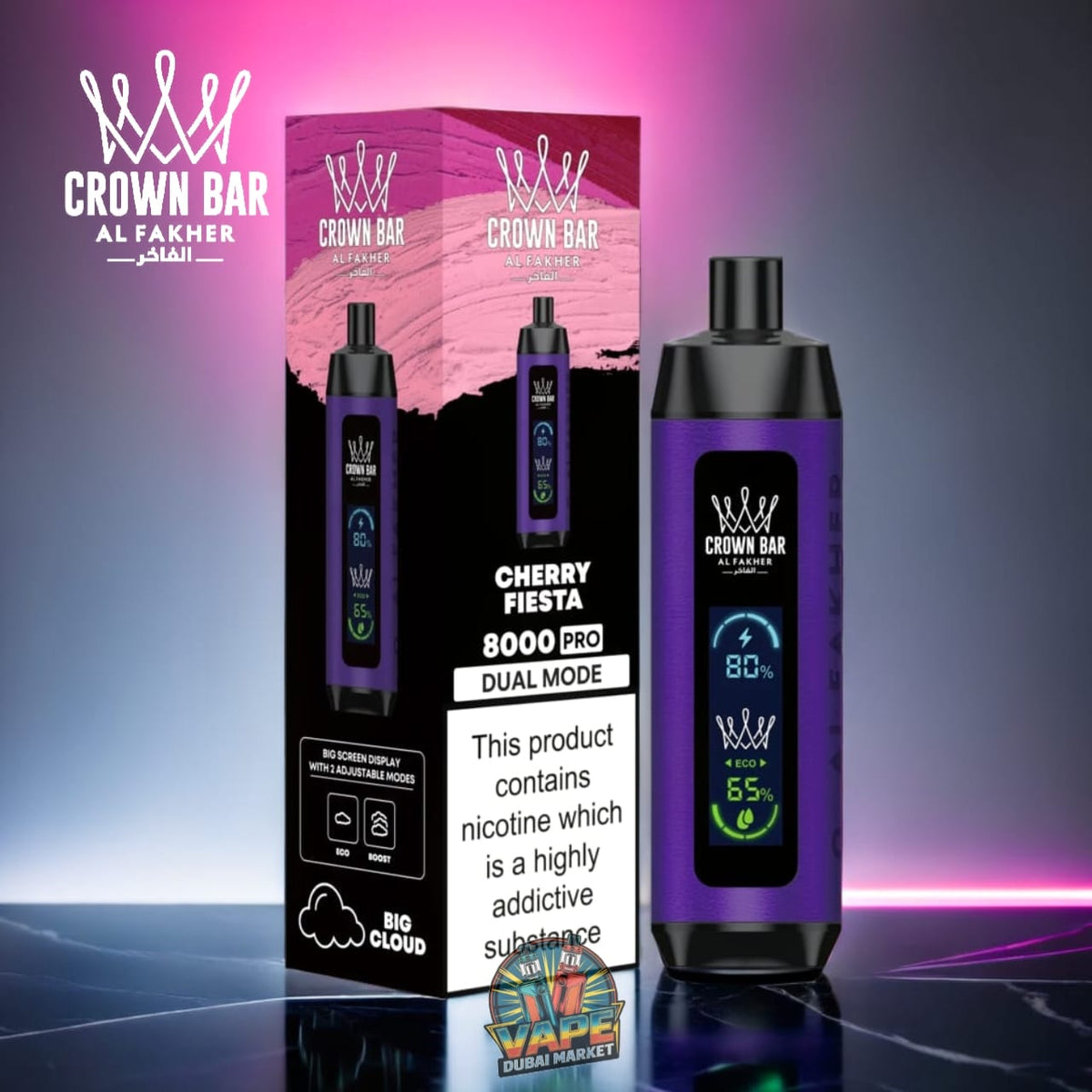 Al Fakher Crown Bar Pro 8000 Puffs | 5mg Vape UAE