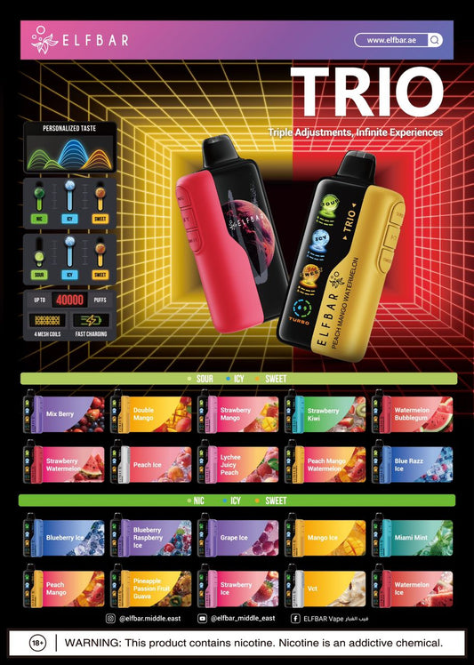 ELFBAR TRIO 40000 Puffs Disposable Vape | Dubai UAE