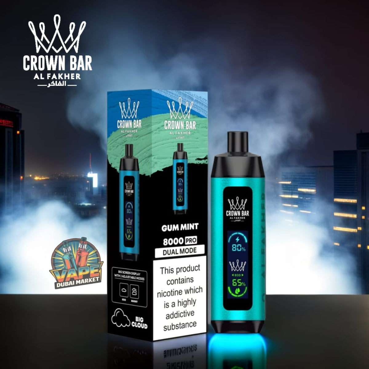 Al Fakher Crown Bar Pro 8000 Puffs | 5mg Vape UAE