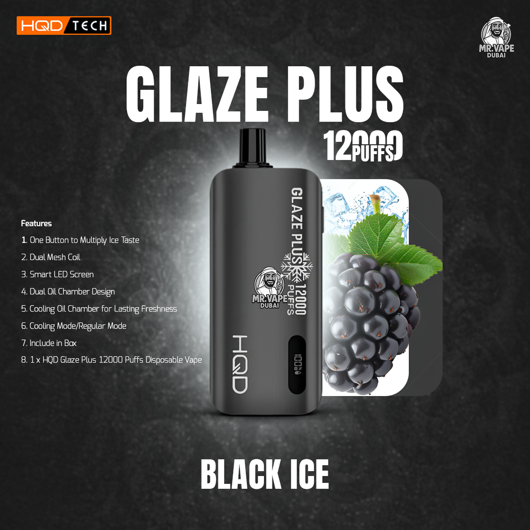 HQD Glaze Plus 12000Puffs Disposable Vape In UAE