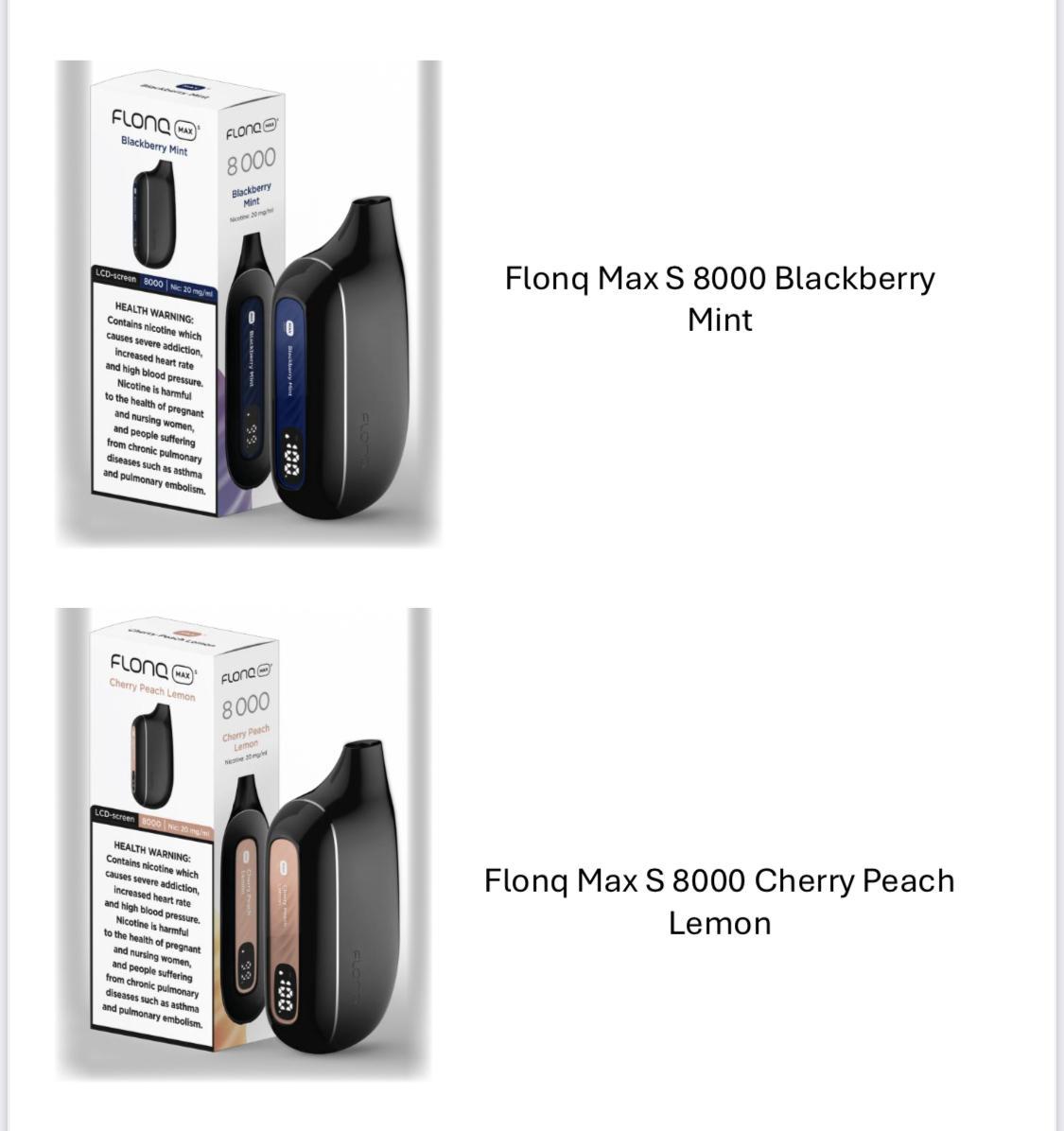 FLONQ MAX S RECHARGEABLE DISPOSABLE VAPES (8,000PUFFS) IN UAE