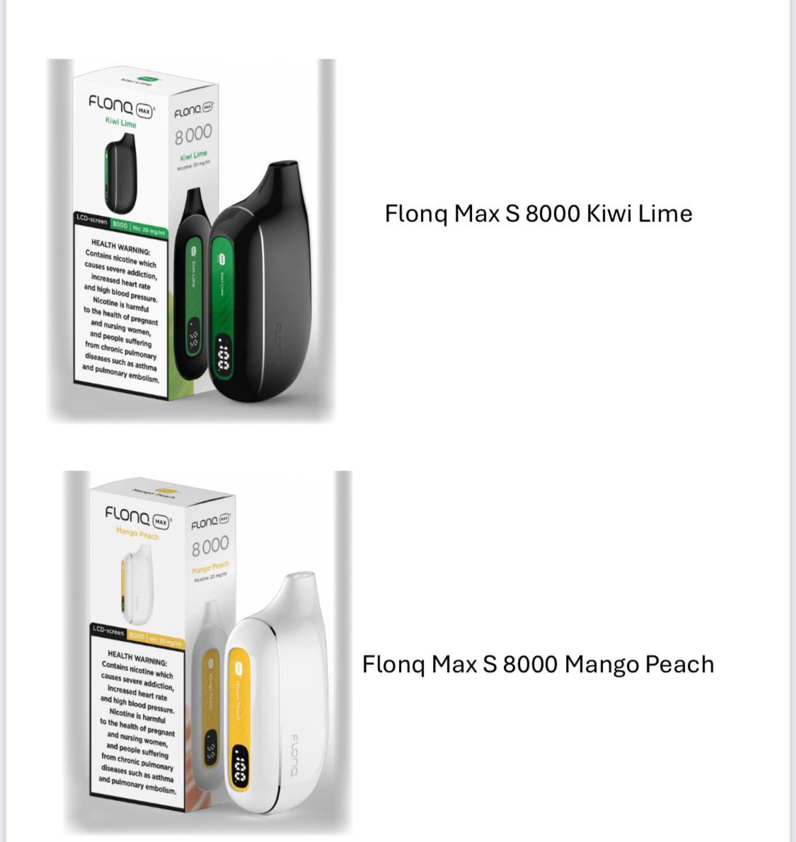 FLONQ MAX S RECHARGEABLE DISPOSABLE VAPES (8,000PUFFS) IN UAE