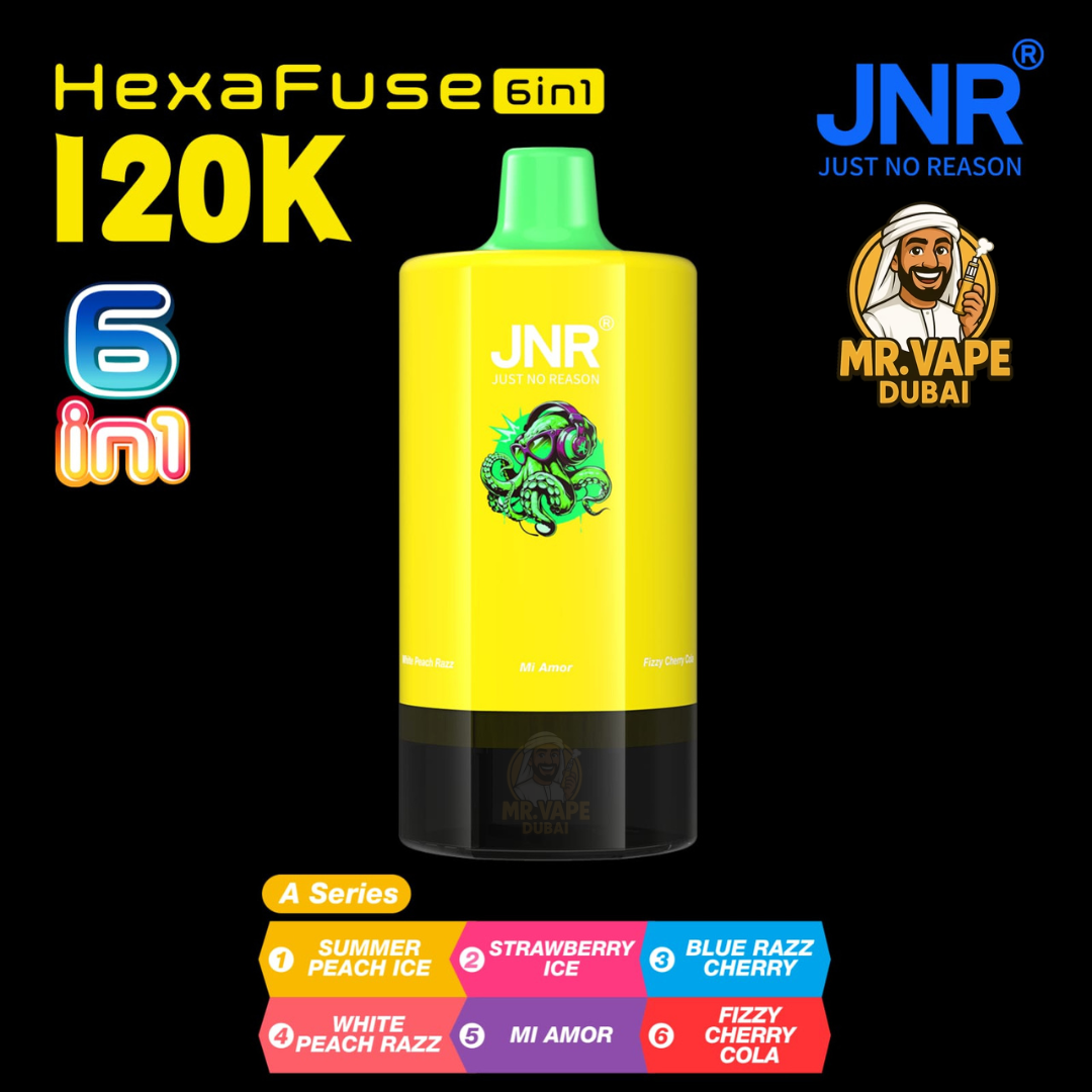 JNR HexaFuse 120K Puffs Vape Dubai | Buy 6in1 Vape UAE