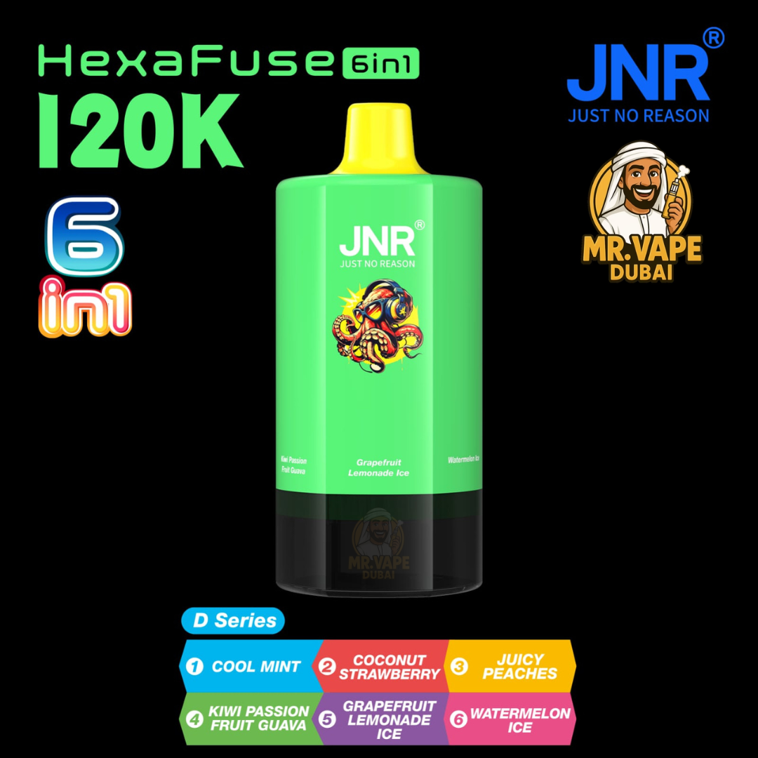 JNR HexaFuse 120K Puffs Vape Dubai | Buy 6in1 Vape UAE