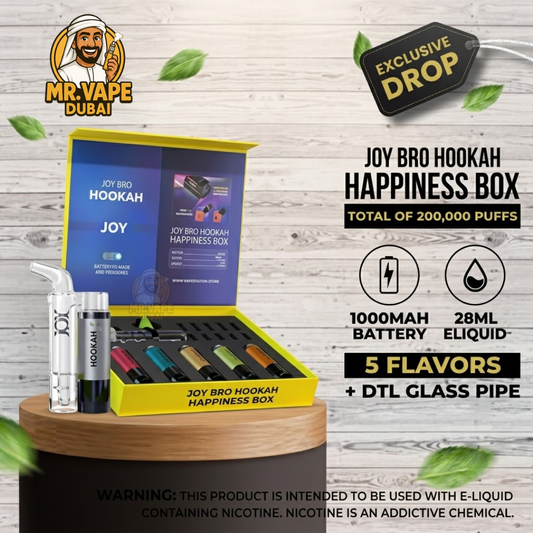 JOY BRO Hookah Happiness Box | 200,000 Puffs 