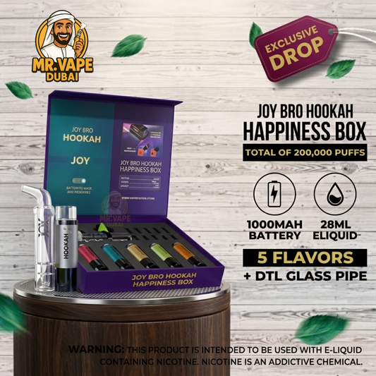 JOY BRO Hookah Happiness Box | 200,000 Puffs 