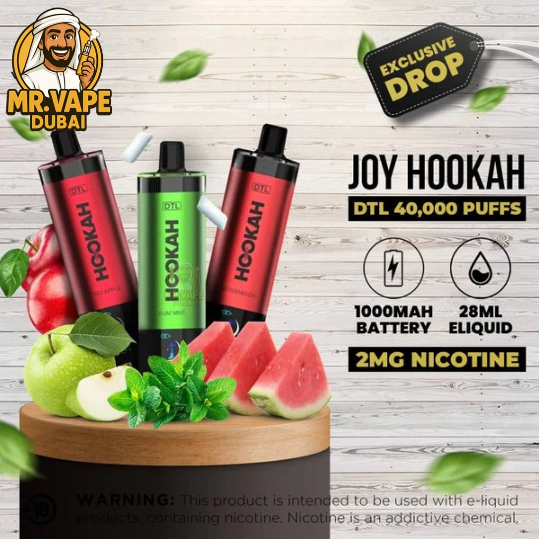 JOY Hookah DTL 40000 Puffs Disposable Vape | Mr Vape Dubai