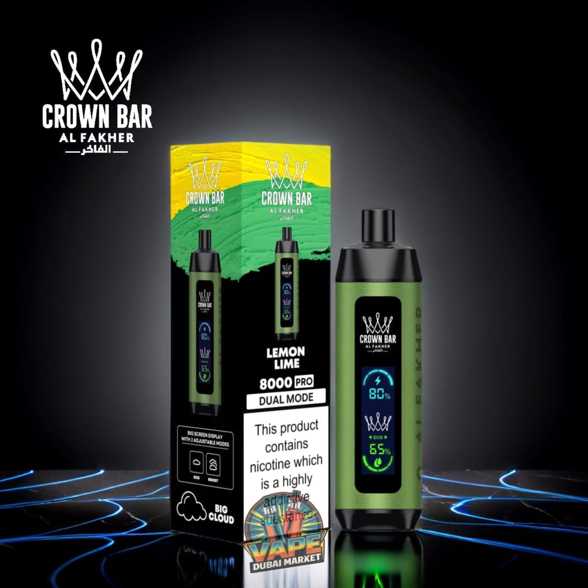 Al Fakher Crown Bar Pro 8000 Puffs | 5mg Vape UAE