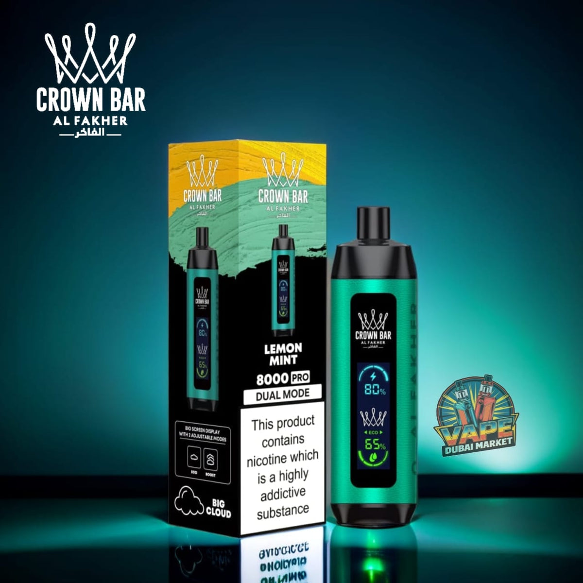 Al Fakher Crown Bar Pro 8000 Puffs | 5mg Vape UAE