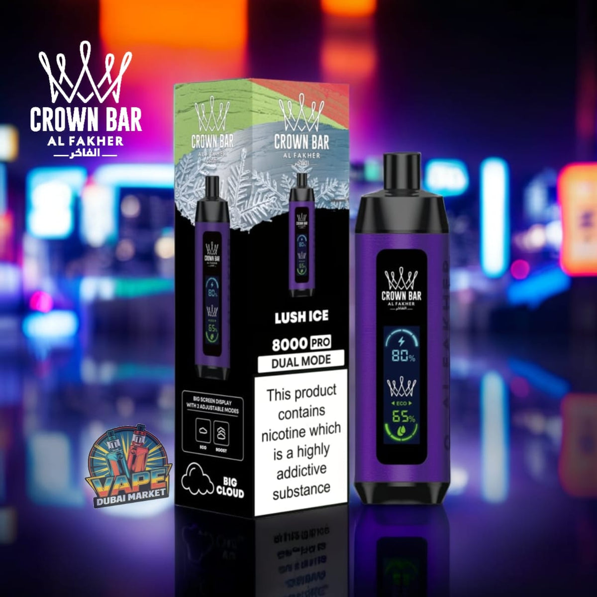 Al Fakher Crown Bar Pro 8000 Puffs | 5mg Vape UAE