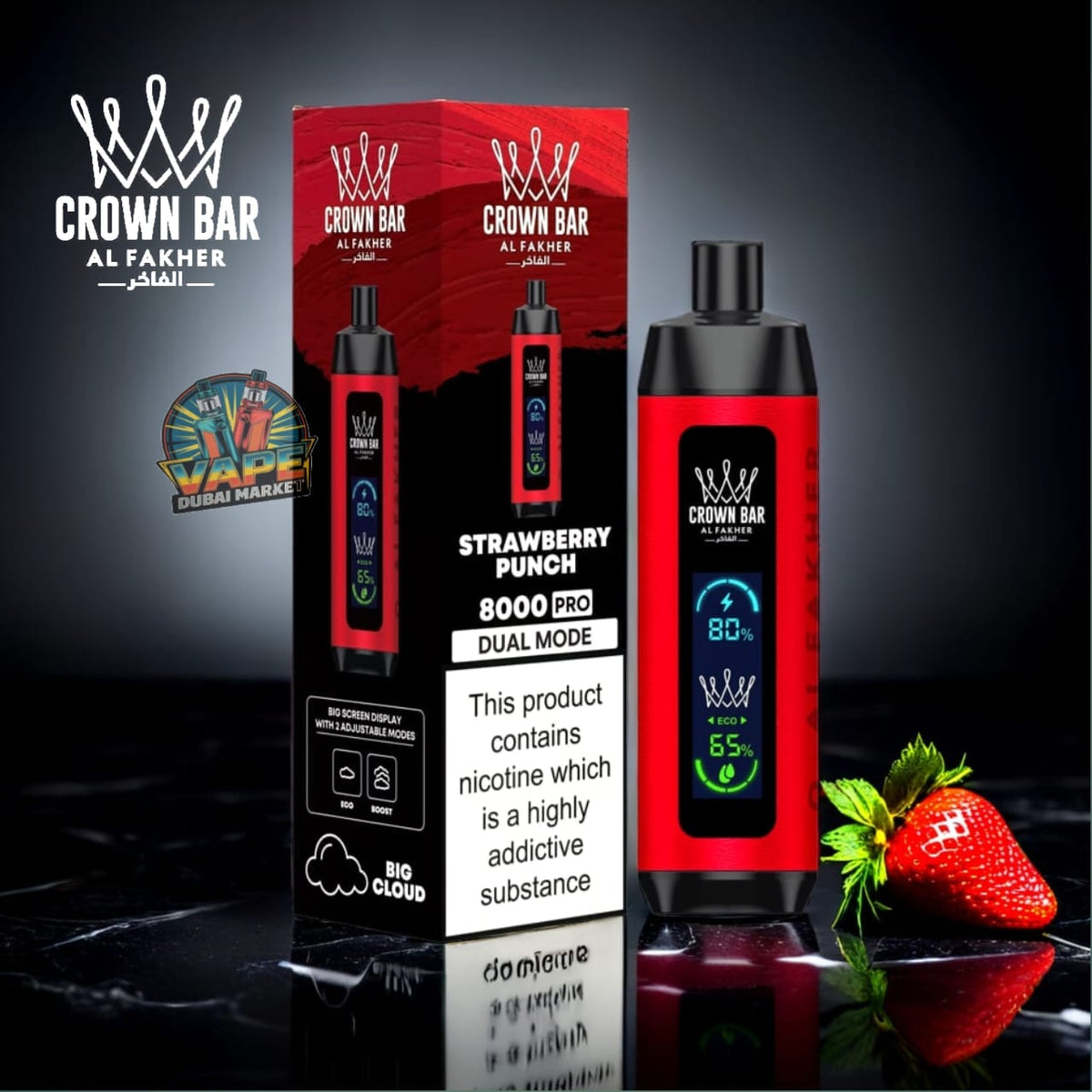 Al Fakher Crown Bar Pro 8000 Puffs | 5mg Vape UAE