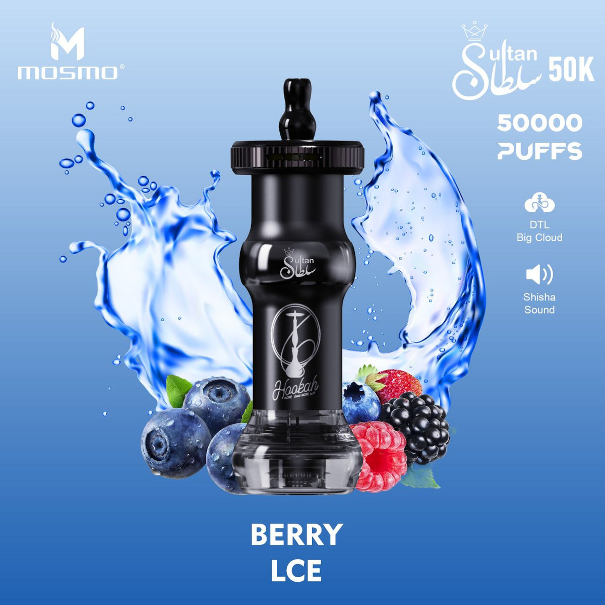 Mosmo Sultan 50k Puffs DTL E-hookah Dispoable Vape In UAE
