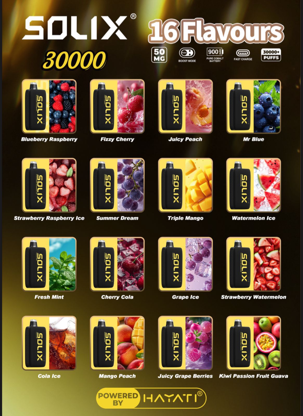 Hayati Solix 30000 Dubai | Buy 50mg 30k Puffs Vape UAE